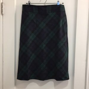Landsend Wool Blackwatch Plaid Skirt
